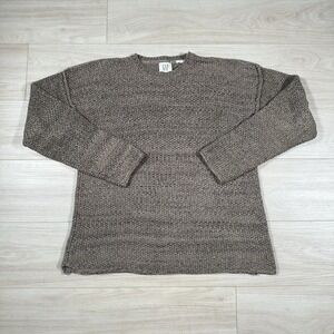 Vintage 90s GAP Fisherman Sweater Men's Large Oversized 100% Cotton Chunky Knit